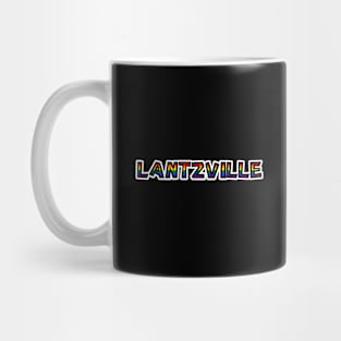 District of Lantzville - LGBT Rainbow Flag - Loud and Proud Gay Town Text - Lantzville Mug